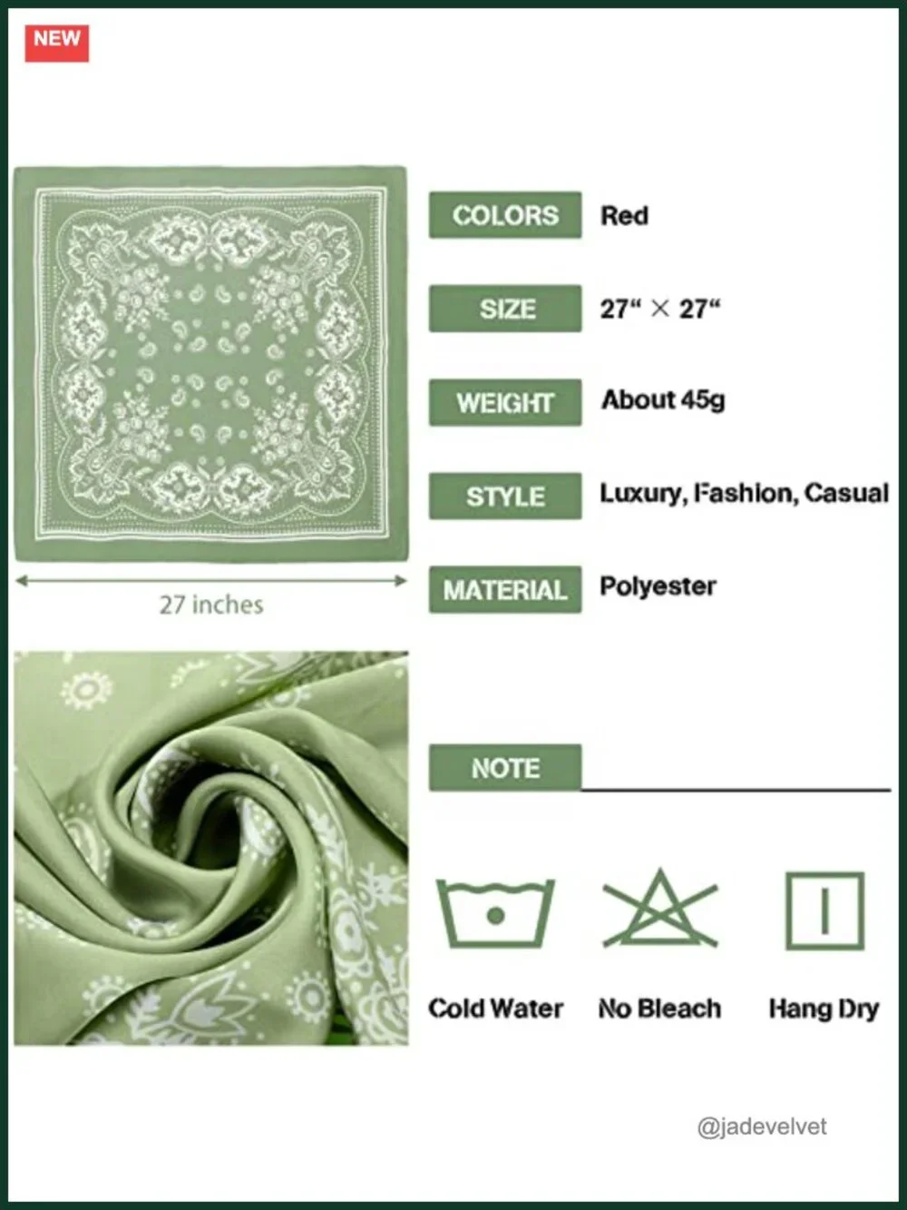 4 Pack Square Satin Head Scarves 27x27 Polyester Hair Scarf Neck Scarf